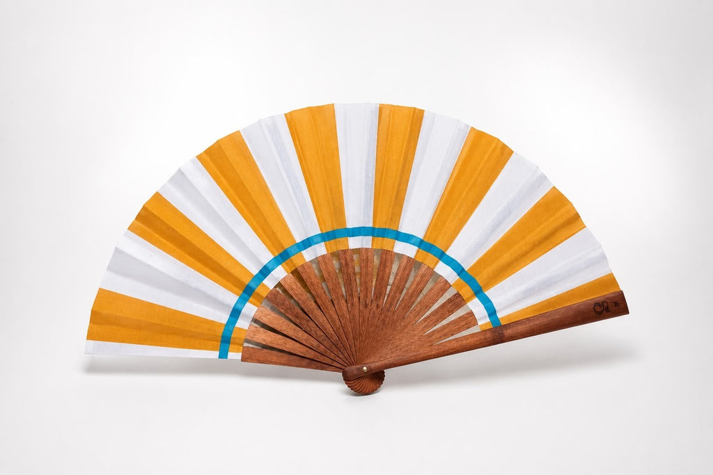 Costa'11 handmade wood and fabric handfan