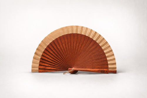 La Puerta Antigua handmade wood and fabric handfan